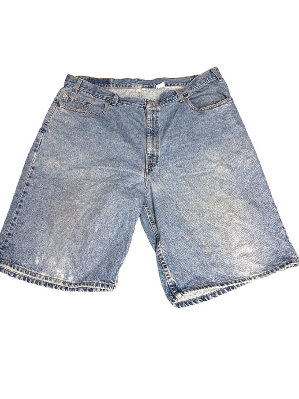 Levis 560 Loose Fit Denim Shorts W42 Blue Made In USA Mens Casual Wear